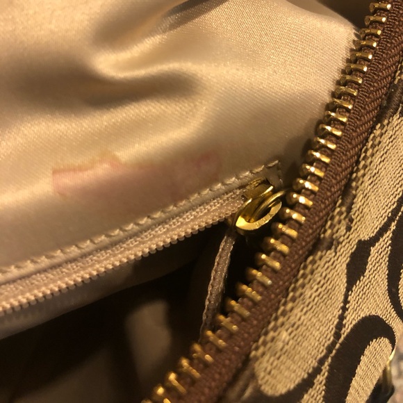 Genuine Coach Poppy Metallic Signature Handbag - Picture 8 of 8